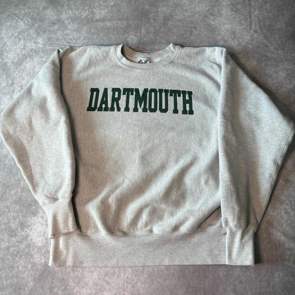 Vintage Dartmouth College Sweatshirt  XL Gray Made in USA Reverse Weave Style